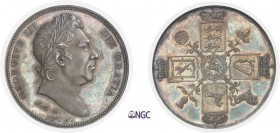 260-Angleterre
 Georges III (1760-1820)
 Epreuve sur flan bruni de la couronne - Non daté (1820)
 Webb & Mills.
 Tranche lisse - Frappe médaille....