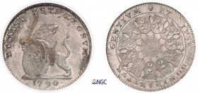335-Belgique - Brabant
 Lion d'argent ou 3 florins - 1790 Bruxelles.
 Magnifique exemplaire.
 Exemplaire de la vente Heritage 425 du 6 janvier 2007...