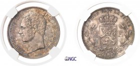 345-Belgique
 Léopold Ier (1831-1865)
 2 1/2 francs petite tête - 1849.
 Très rare dans cette qualité.
 Deuxième plus haut grade.
 12.5g - Morin ...
