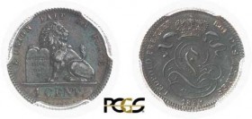 357-Belgique
 Léopold Ier (1831-1865)
 Piéfort en argent du 1 centime - 1850.
 Rarissime - Semble inédit.
 Le seul exemplaire gradé.
 Dupriez man...
