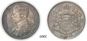 361-Belgique
 Albert Ier (1909-1934)
 Epreuve sur flan bruni en argent du 100 francs or
 « légende française » - 1911 - Devreese.
 Tranche lisse -...