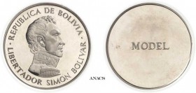 377-Bolivie
 République (1825 à nos jours)
 Epreuve en cupro-nickel sur flan bruni du 1 boliviano
 Non daté (1991).
 Tranche lisse - Frappe médail...
