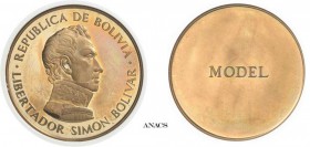 378-Bolivie
 République (1825 à nos jours)
 Epreuve en bronze sur flan bruni du 1 boliviano
 Non daté (1991).
 Tranche lisse - Frappe médaille.
 ...