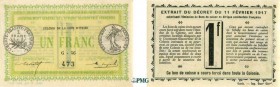 502-Côte d'Ivoire
 1 franc - Décret du 11 février 1917 - Filigrane feuilles
 de laurier.
 Rare dans cette qualité.
 Kolsky 364c - Pick 2b
 Pratiq...