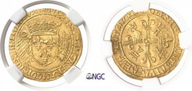 603-France
 Louis XII (1498-1514)
 Ecu d'or au porc-épic de Bretagne - 1er type - (N gothique) Nantes.
 Rarissime dans cette qualité.
 Légende fau...