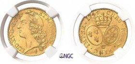 631-France
 Louis XV (1715-1774)
 Louis d'or au bandeau - 1749 W Lille.
 Le deuxième plus haut grade.
 Exemplaire de la vente CNG du 19 septembre ...