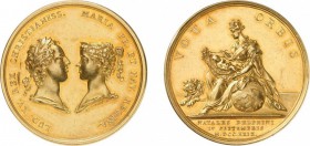 639-France
 Louis XV (1715-1774)
 Médaille en or - 1729 - B. Duvivier.
 Commémore la naissance du Dauphin le 4 septembre
 1729 à Paris.
 Rarissim...