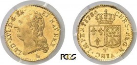 641-France
 Louis XVI (1774-1792)
 Louis d'or au buste nu - 1786 T Nantes - 1er semestre.
 Exemplaire d'une qualité exceptionnelle.
 7.64g - L4L. ...