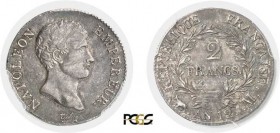 668-France
 Napoléon Ier (1804-1814)
 2 francs - An 12 M Toulouse.
 Qualité remarquable.
 Le seul exemplaire gradé.
 10.0g - G. 495 - F. 251.8
 ...
