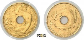 810-France
 IIIème République (1871-1940)
 Epreuve en or du 25 centimes concours - 1913
 Grégoire.
 Tranche lisse - « corne d'abondance 1OR » poin...