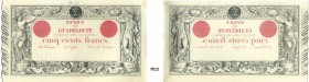 836-Guadeloupe
 Spécimen filigrané du 500 francs - Type 1852 à l’identique, modifié - Perforé : SPECIMEN
 Type 1907 à l’encre noire manuscrit dans l...