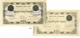 851-Guyane
 25 francs - Type 1852 à l’identique - Emis en 1889 - Non daté - Alphabet E3 - N°497.
 Unique ?
 Kolsky 202 (cet exemplaire) - Pick manq...