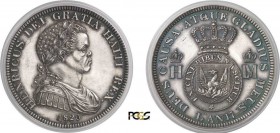 854-Haïti
 Henri I (1811-1820)
 Epreuve de la couronne - 1820 / an 17 de l’Indépendance
 H LM couronnés.
 Tranche lisse - Frappe monnaie.
 D’une ...