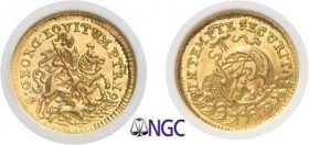 888-Hongrie
 1/2 ducat d'or - Non daté (18ème) - Kremnitz.
 Deuxième plus haut grade.
 1.75g - Fr. 585
 Pratiquement FDC - NGC MS 63
