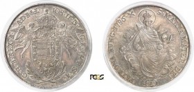889-Hongrie
 Joseph II (1765-1790)
 1 thaler - 1786 B Kremnitz.
 Le plus bel exemplaire gradé.
 28.06g - KM 400.2
 Pratiquement FDC - PCGS MS 64