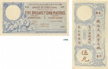 939-Indochine
 Epreuve non filigranée du 5 dollars / 5 piastres - Type 1897 - Saïgon imprimé.
 Décrets des 21 janvier 1875 et 20 février 1888 - Date...