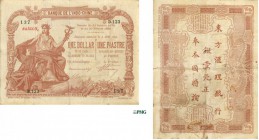 942-Indochine
 1 dollar / 1 piastre - Type 1891 marron - Saïgon tamponné - Date imprimée : 3 août 1891 - Alphabet D.123 - N°137
 Emis de 1900 à 1903...