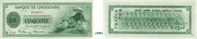954-Indochine
 Spécimen sur billet coursable du 50 piastres - Type 1941 Impression Américaine.
 Perforé : SPECIMEN - Non daté - Alphabet L.110 - N° ...