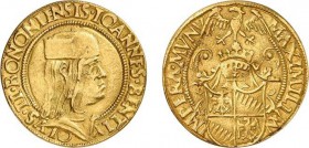 977-Italie - Antignate
 Jean II Bentivoglio (1494-1509)
 2 ducats or - Non daté Bologne.
 Très rare.
 6.43g - CNI/IV p.2 n°9 - Fr. 59
 Superbe