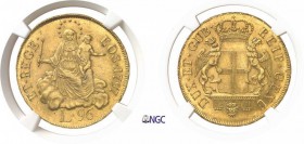 979-Italie - Gênes
 République - Doges biennaux (1528-1796)
 96 lires or - 1797 Gênes.
 Deuxième plus haut grade.
 25.21g - Mont. 29 - KM 251 - Fr...