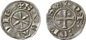 986-Italie - Savoie
 Philippe Ier (1268-1285)
 Denier lourd - Non daté.
 Av. : +.Ph.COMES*
 Rv. : +SABAVDIE*
 1.15g - Cudazzo 39b (R8)
 TTB