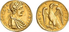 987-Italie - Sicile
 Fréderic II (1197-1250)
 Augustale or - Non daté - Deux points Brindisi.
 Magnifique exemplaire de très bon style.
 Fr. 134 (...