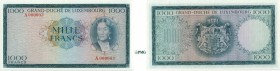 1042-Luxembourg
 Charlotte (1919-1964)
 1.000 francs non émis - (1963) - N° A000003 - Deuxième exemplaire connu.
 Pick. manque cf. 52B
 Pratiqueme...