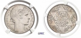 1053-Maroc
 Mohammed V (1346-1380 AH / 1927-1961)
 Epreuve en cupro-nickel du 5 dirhams
 (1349 AH / 1930) Paris.
 Rarissime - Quelques exemplaires...