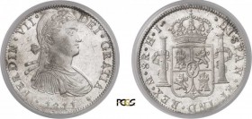 1070-Mexique
 Ferdinand VII (1808-1833)
 8 réales - 1811 Mo HJ Mexico.
 Rare dans cette qualité.
 27.06g - Cal. 545 - KM 110
 Superbe à FDC - PCG...