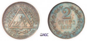 1092-Nicaragua
 Essai sur flan bruni du 2 centavos - 1887 E.
 Très rare.
 KM Pn3
 Flan Bruni - NGC PF 62 BN