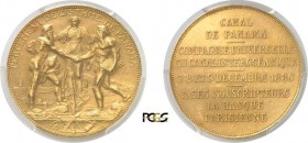 1105-Panama (Canal de)
 Médaille en or - 1880 - O. Roty.
 Commémore la souscription à l’émission d’actions de la société « Compagnie Universelle du ...