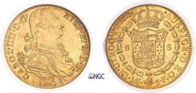 1129-Pérou
 Charles IV (1788-1808)
 8 escudos or - 1808 JP Lima.
 Magnifique exemplaire.
 Exemplaire de la collection Eliasberg.
 Le plus exempla...