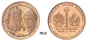 1178-République Arabe Saharaoui Démocratique
 (1975 à nos jours)
 Epreuve sur flan bruni en cuivre du 1.000 pesetas argent - 1997.
 D’une grande ra...