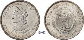 1190-République du Salvador (caféière - 1876-1931)
 1 peso argent - 1911 CAM San Salvador.
 Petit buste.
 Magnifique exemplaire.
 25.0g - KM 115.1...