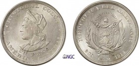 1191-République du Salvador (caféière - 1876-1931)
 1 peso argent - 1914 CAM Philadelphie.
 Buste large.
 Magnifique exemplaire.
 25.0g - KM 115.2...