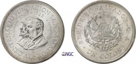 1192-République du Salvador (caféière - 1876-1931)
 1 colon argent - 1925 Mo Mexico.
 Magnifique exemplaire.
 25.0g - KM 131
 Pratiquement FDC - N...
