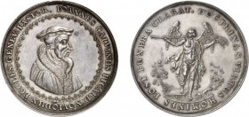 1257-Suisse
 Canton de Genève
 Médaille en argent - Non daté (1641) - S. Dadler
 Commémore le centenaire du retour de Jean Calvin à Genève après so...