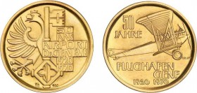 1266-Suisse
 Canton de Genève
 Médaille en or - 1970 - Grupp.
 Dans son coffret d’origine.
 Commémore le cinquantenaire de l’aéroport de Genève.
...