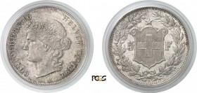 1285-Suisse
 Confédération Helvétique (1848 à nos jours)
 5 francs - 1892 B Berne.
 Très rare dans cette qualité.
 Deuxième plus haut grade.
 25....