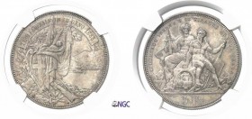 1293-Suisse - Tir Fédéral
 Canton de Lugano.
 5 francs - 1883.
 Magnifique exemplaire.
 25.0g - HMZ 2-1343n - KM S16
 Pratiquement FDC - NGC MS 6...