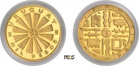 1328-Uruguay
 République (1930 à nos jours)
 Epreuve en or sur flan bruni du 1.000 pesos argent
 1969 (Santiago).
 Le deuxième plus haut grade.
 ...