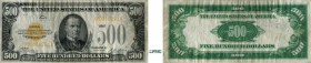 1354-USA
 République fédérale (1789 à nos jours)
 500 dollars « gold certificate » - Série de 1928.
 D'une insigne rareté.
 Pick 404 - Fr. 2407
 ...