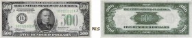 1359-USA
 République fédérale (1789 à nos jours)
 500 dollars « Federal Reserve Note » - Série de 1934 A - B New-York.
 Rare.
 Pick 434a - Fr. 220...