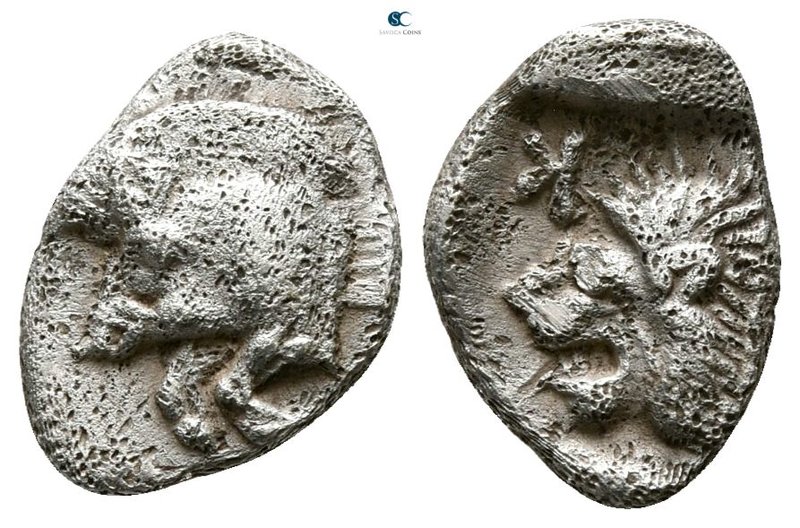 Mysia. Kyzikos 450-400 BC. 
Obol AR

10 mm., 0.80 g.



very fine
