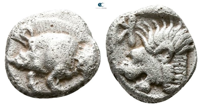 Mysia. Kyzikos 450-400 BC. 
Obol AR

11 mm., 0.79 g.



very fine