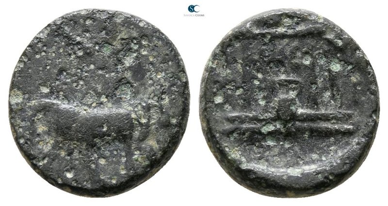 Mysia. Parion (?) circa 350-300 BC. 
Bronze Æ

10 mm., 1.14 g.



fine