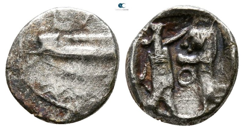 Phoenicia. Sidon. Time of Baalshallim II 401-366 BC. 
Obol AR

9 mm., 0.61 g....