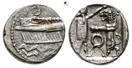 Phoenicia. Sidon. Time of Baalshallim II 401-366 BC. Obol AR