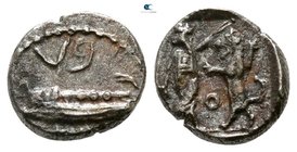 Phoenicia. Sidon. Abd`aštart (Straton) 365-352 BC. 1/16 Shekel AR