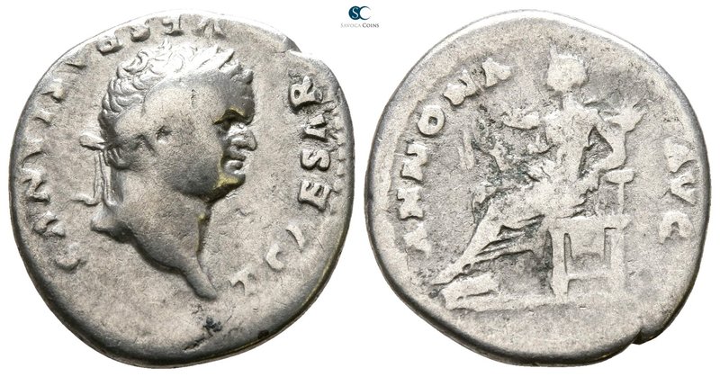 Titus AD 79-81. Rome
Denarius AR

18 mm., 3.13 g.



nearly very fine